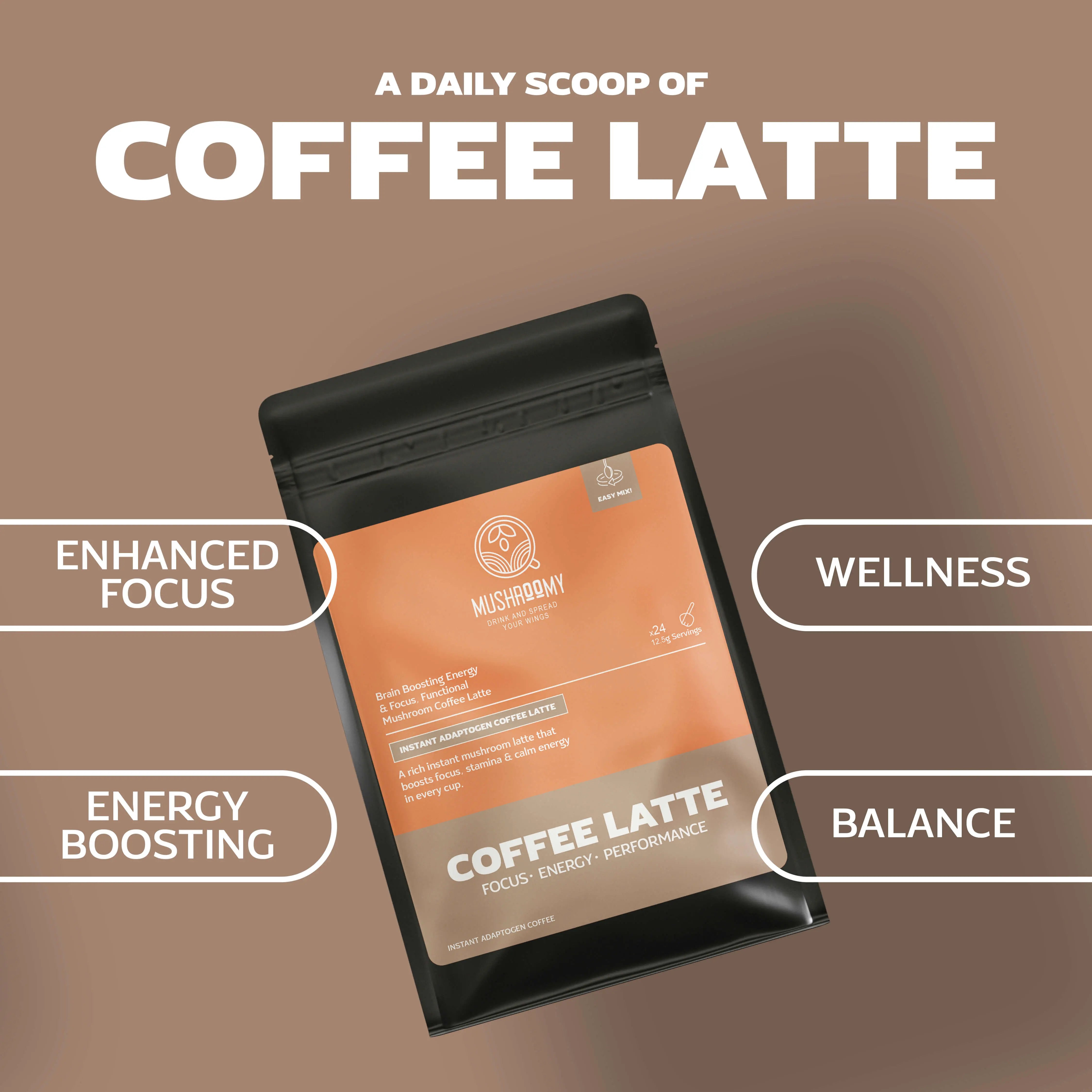 COFFEE LATTE - Instant Adaptogen Coffee Latte Mushroomy Pakistan