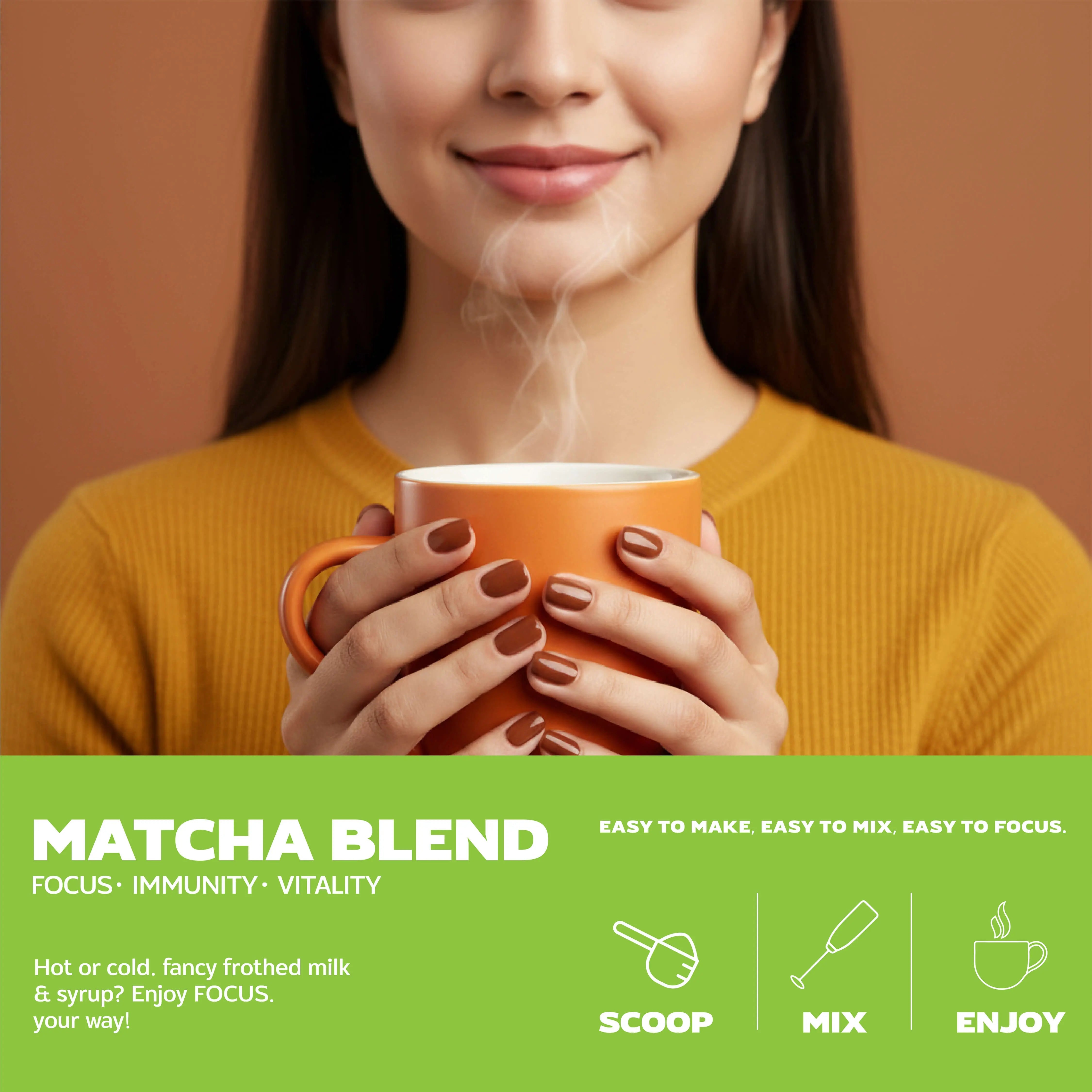 Matcha Blend – Instant Adaptogens Matcha for Focus, Energy & Vitality Mushroomy Pakistan