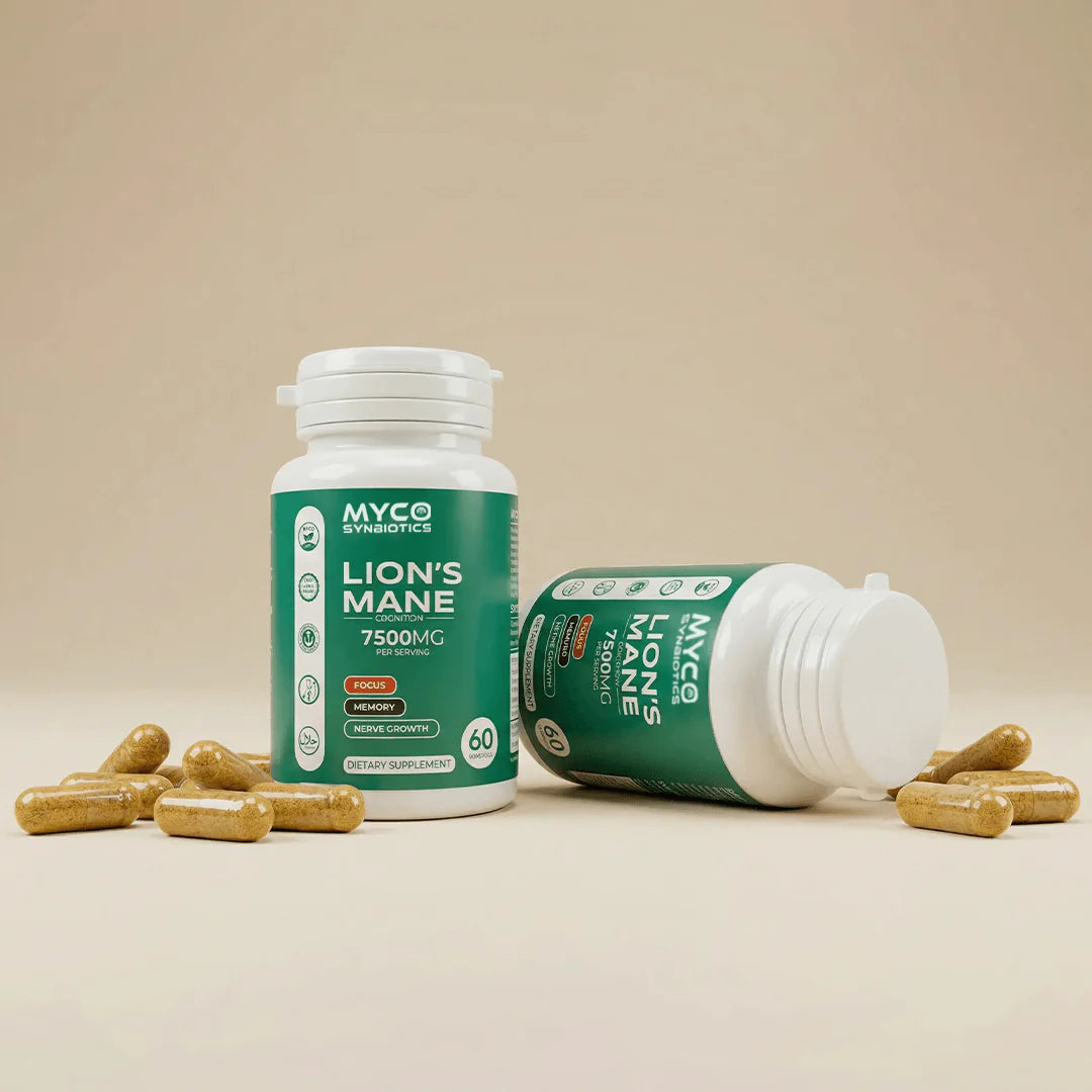 Lion's Mane Mushroom Capsules – Organic Brain-Health Supplement Mushroomy Pakistan