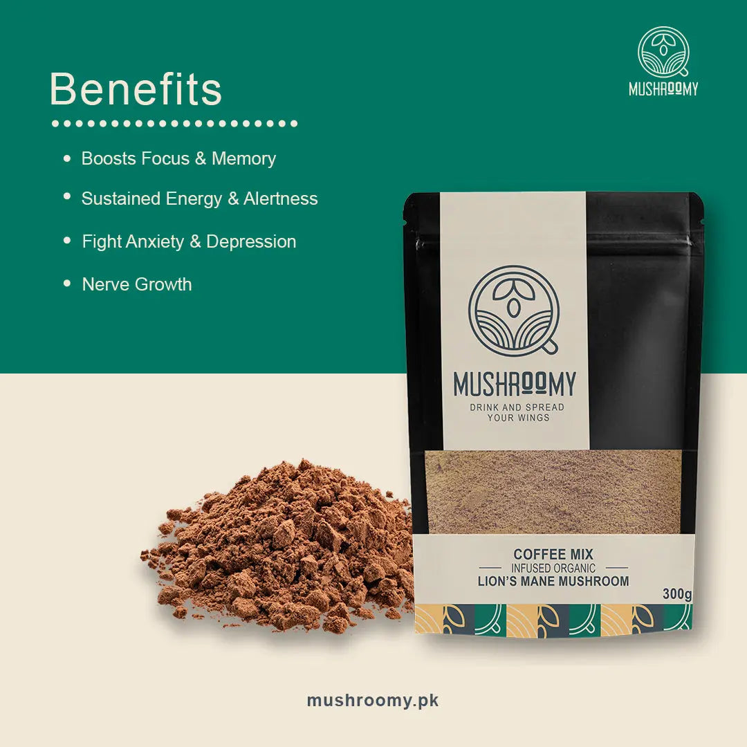 Instant mushroom coffee with Lion’s Mane – creamy, smooth, and mind-sharpening