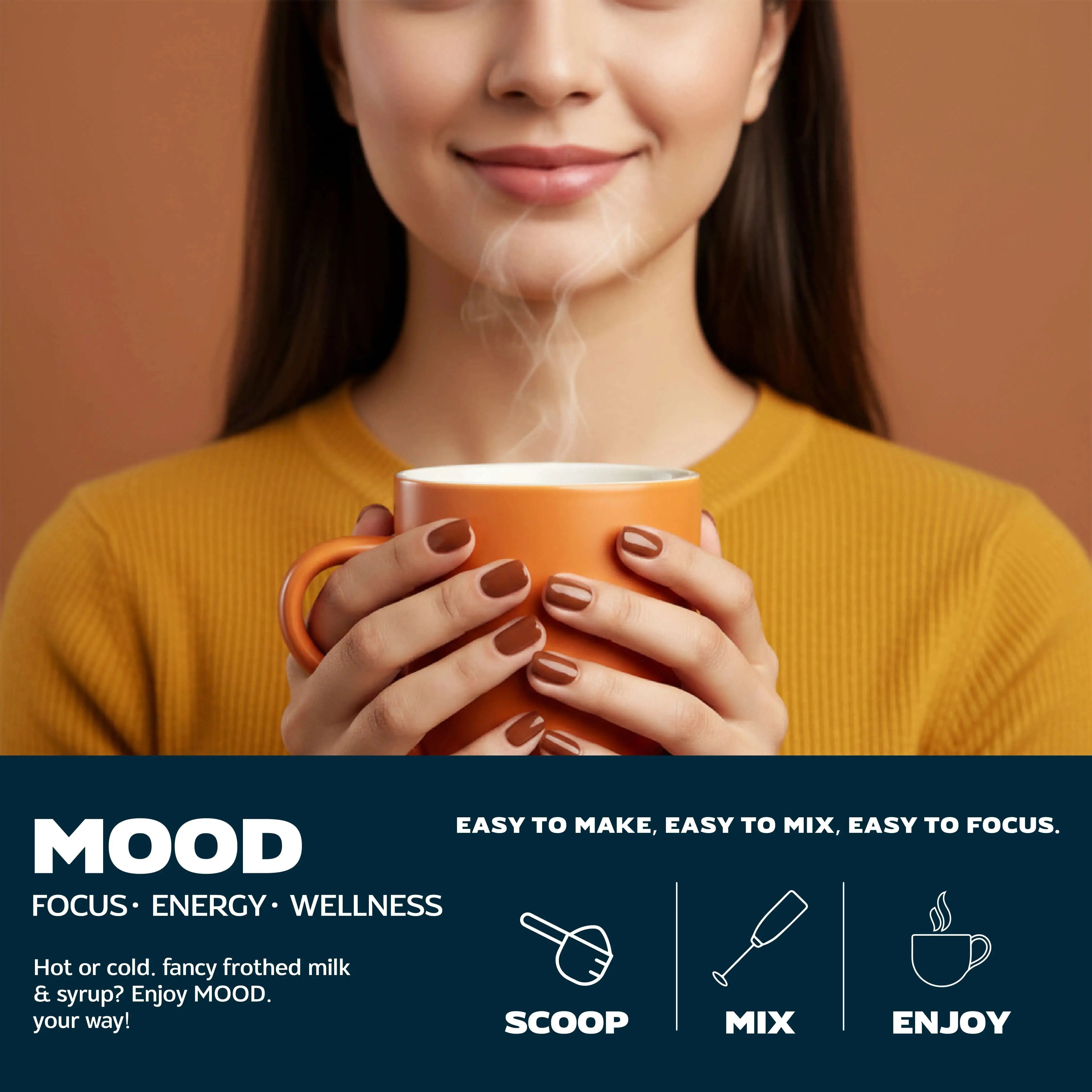 MOOD - Instant Adaptogen Lemon Tea for Calm, Focus & Hydration Mushroomy Pakistan