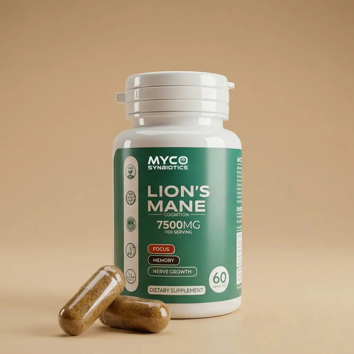 Lion's Mane Mushroom Capsules – Organic Brain-Health Supplement Mushroomy Pakistan