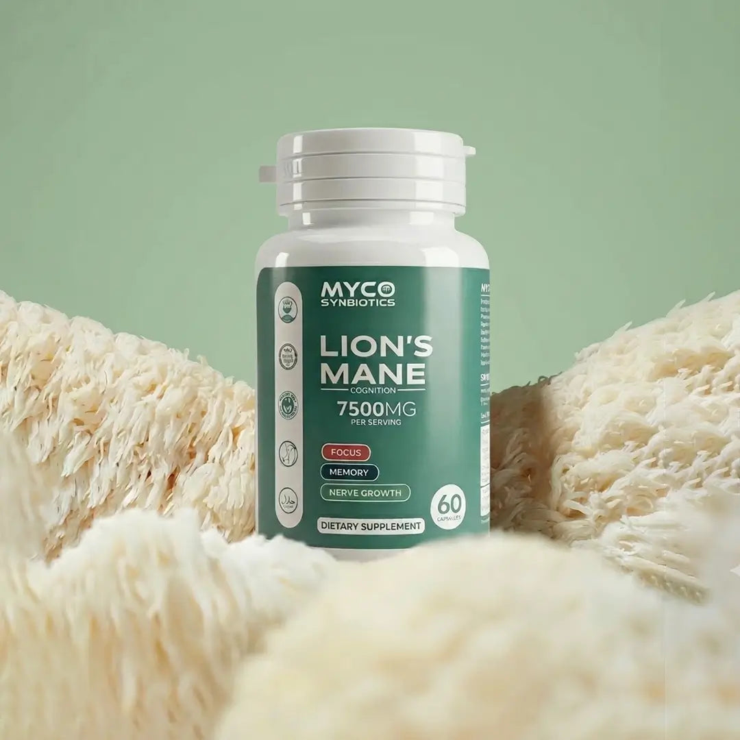 Lion's Mane Mushroom Capsules – Organic Brain-Health Supplement Mushroomy Pakistan