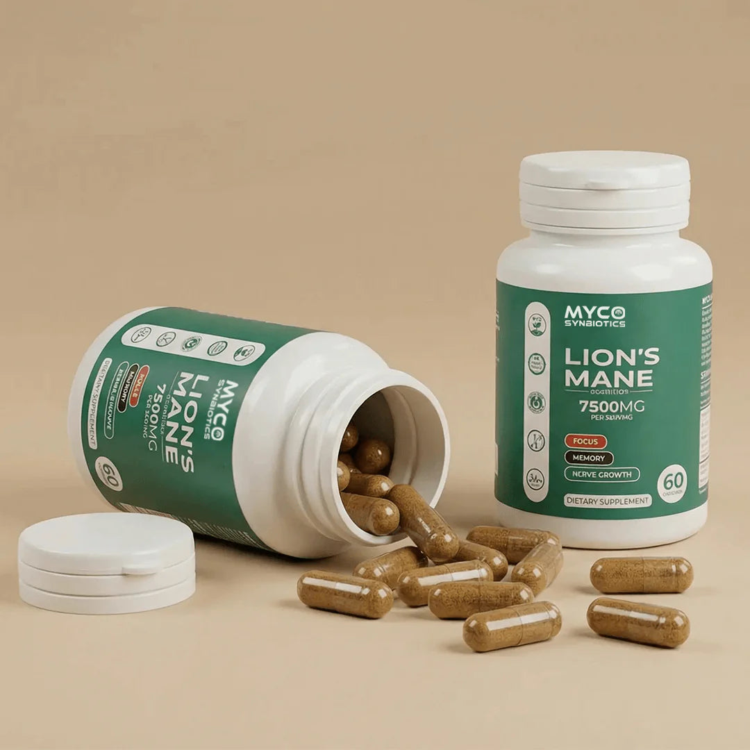 Lion's Mane Mushroom Capsules – Organic Brain-Health Supplement Mushroomy Pakistan