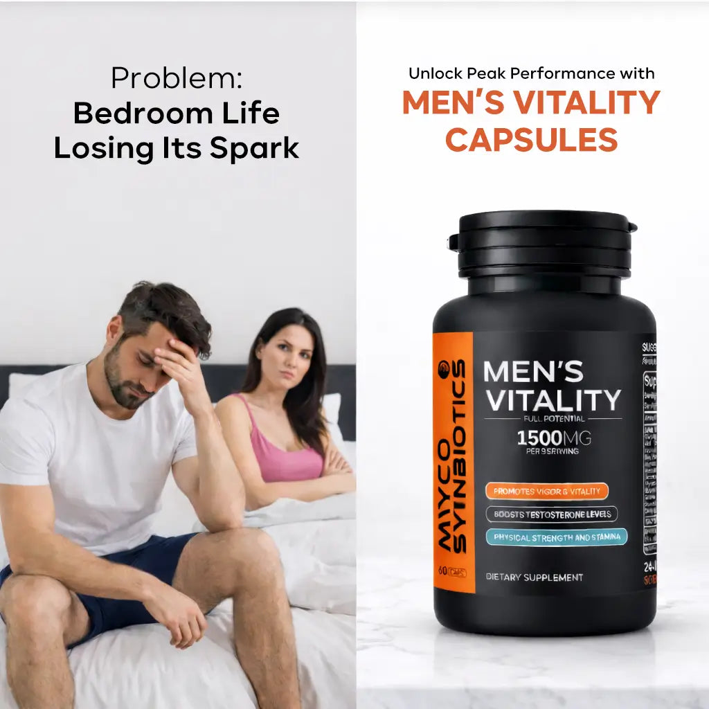Men’s Vitality Capsules | Natural Energy, Performance & Stamina Booster Mushroomy Pakistan