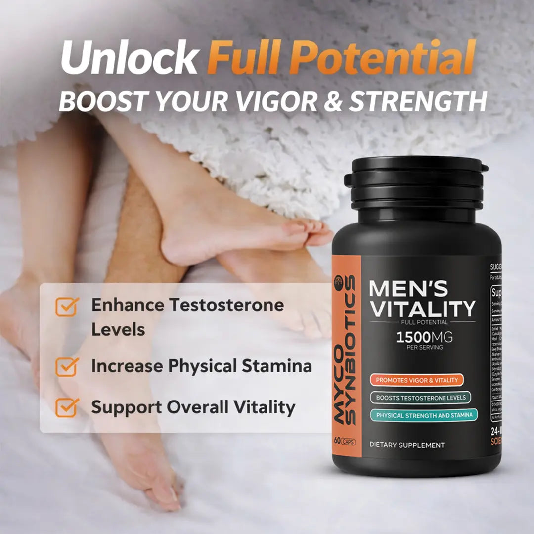 Men’s Vitality Capsules | Natural Energy, Performance & Stamina Booster Mushroomy Pakistan
